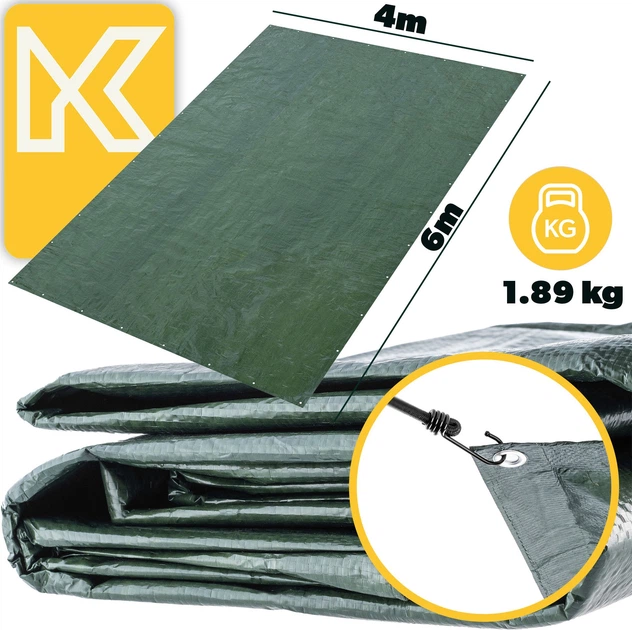 Plandeka okryciowa ogrodowa Kadax Korso 4 x 6 m Zielona (K5630) - obraz 3