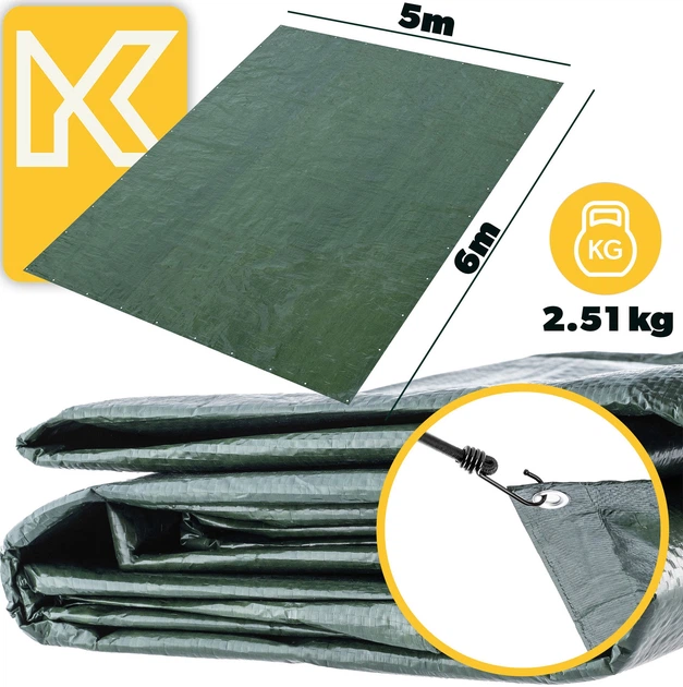 Plandeka okryciowa ogrodowa Kadax Korso 5 x 6 m Zielona (K5631) - obraz 3