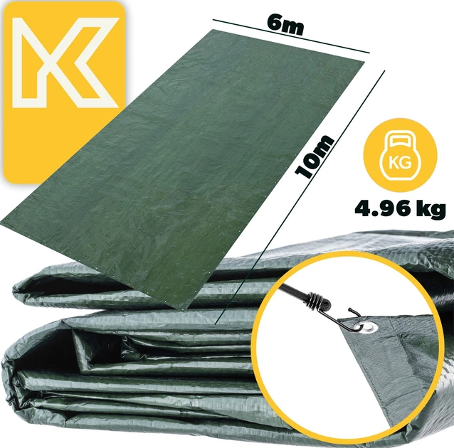 Plandeka okryciowa ogrodowa Kadax Korso 6 x 10 m Zielona (K5634) - obraz 3