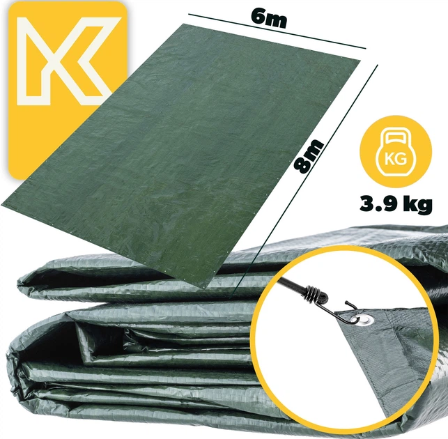 Plandeka okryciowa ogrodowa Kadax Korso 6 x 8 m Zielona (K5633) - obraz 3