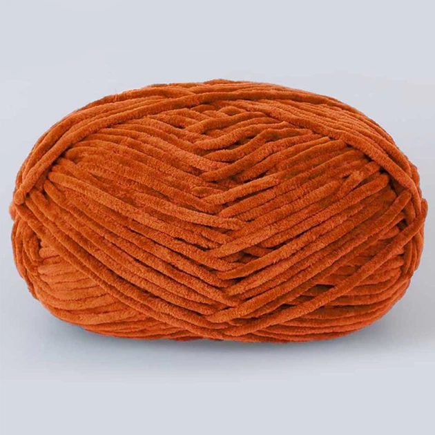 Плюшева пряжа Premium Yarn Baby Love, Гарбуз №376, 100% поліестер, 100г/120м, для в'язання іграшок, дитячого одягу, пледів, амігурумі - зображення 3