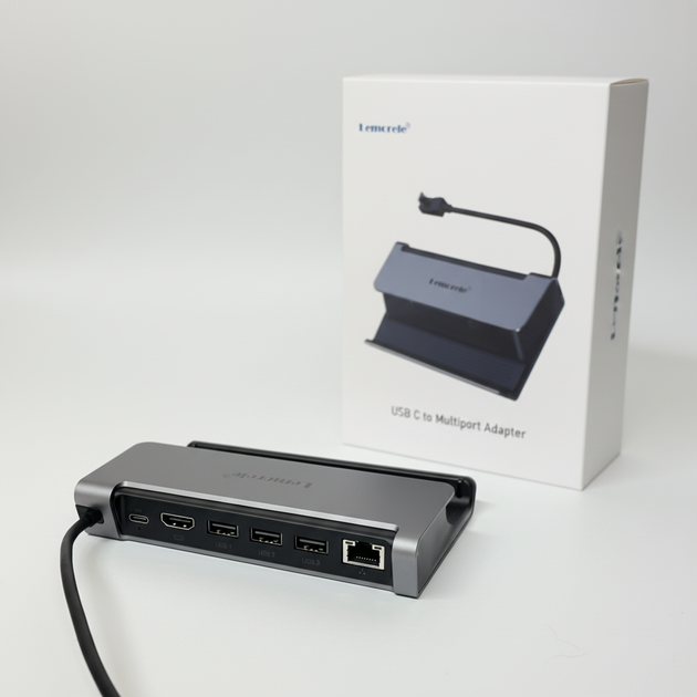 Док-станция 6-в-1 Lemorele для Steam Deck / Steam Deck OLED, HDMI 4K, Gigabit LAN, USB 2.0, зарядка 100W - изображение 2