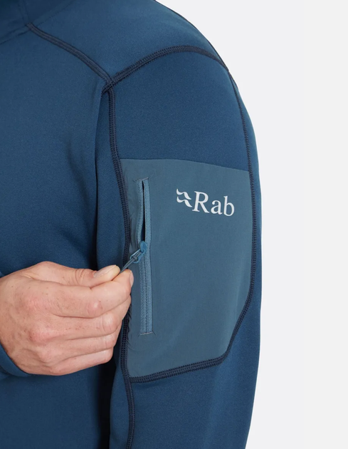 Кофта мужская Rab Modulus Hoody, Tempest Blue, M (RB QFG-15-TMB-MED) - Фото 3 Кофта мужская Rab Modulus Hoody, Tempest Blue, M (RB QFG-15-TMB-MED) - изображение 3