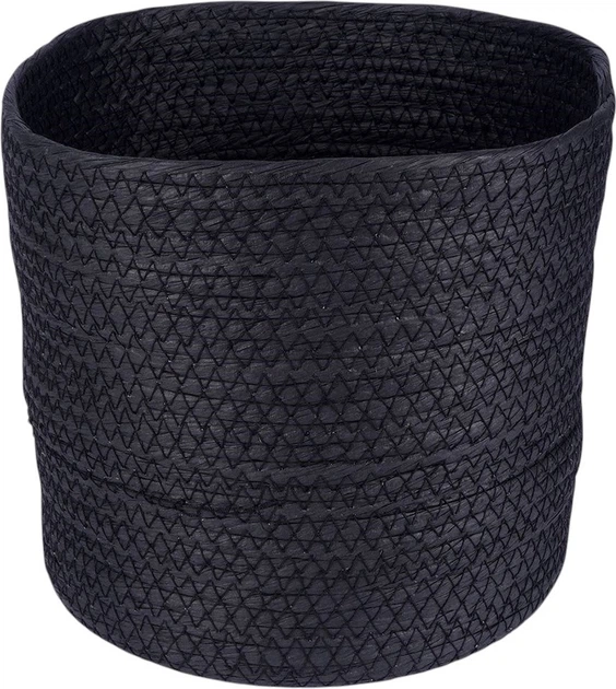 Osłonka na doniczkę Vilde 23 x 22 cm Czarna - obraz 8