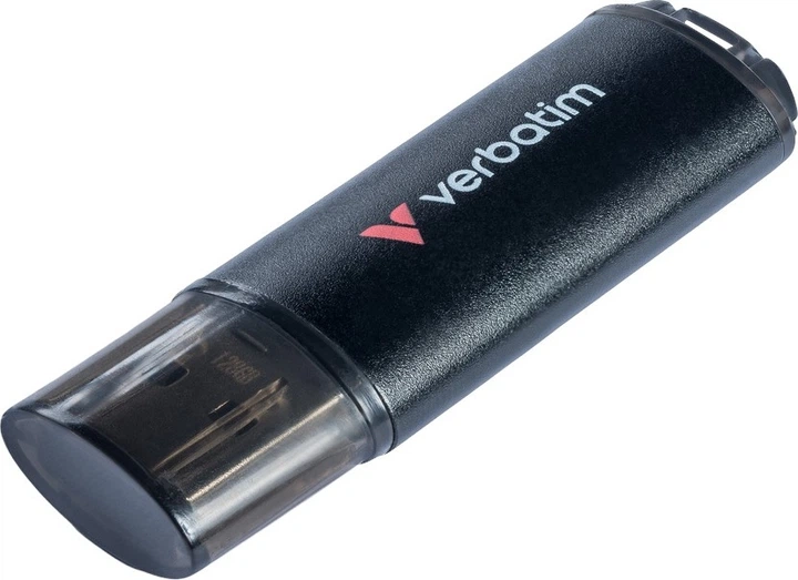 Флеш памʼять USB Verbatim V200 Metal 128GB USB 3.2 Gen1 Black (0023942302124) - зображення 2