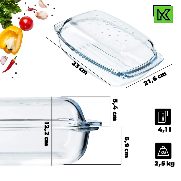 Naczynie do zapiekania Kadax szklane 4.1 l (5903699482964) - obraz 3