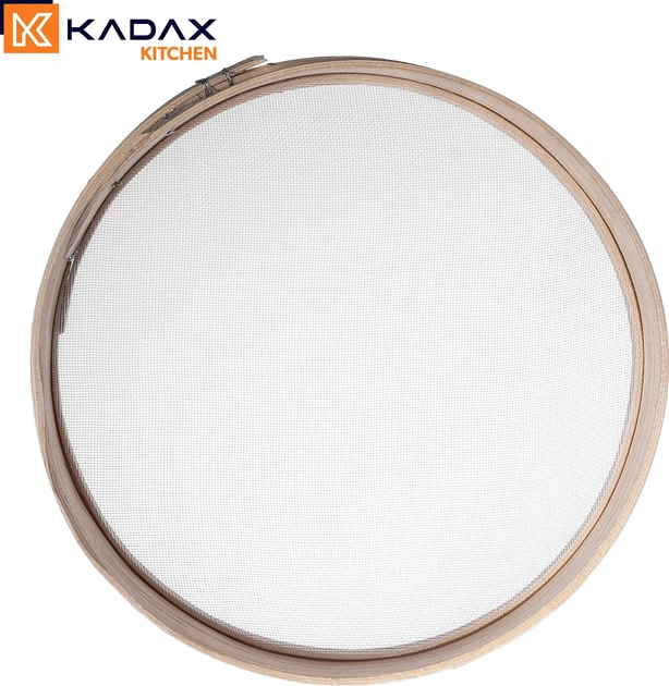 Сито для просіювання борошна Kadax дерев'яне 23 см (5906638309605)  - зображення 3