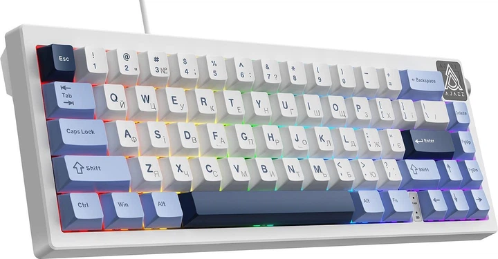 Клавиатура Ajazz AK650 Sea Salt switches Blue White Blue (AK650-SS-BWB) - Фото 2 Клавиатура Ajazz AK650 Sea Salt switches Blue White Blue (AK650-SS-BWB) - изображение 2