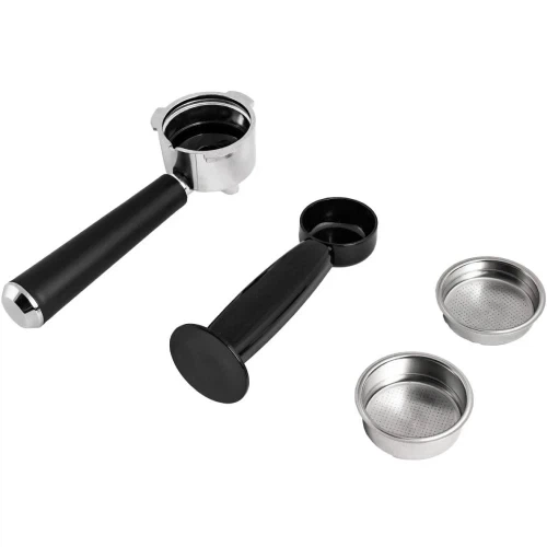 Кавоварка Liberton LCM-2206, Black/Inox, 950W, ріжкова, резервуар для води 1л, ручний капучинатор, приготування 2 чашок одночасно - зображення 3