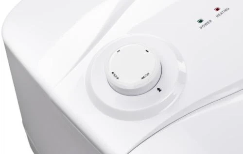 Водонагрівач Willer PA15R New optima mini, White, 1500W, 15л, мокрий ТЕН, вертикальний, механічне керування, над мийкою, квадратний, подача води знизу, зовнішній терморегулятор, D, 38.9x38.9х30.1см - изображение 3