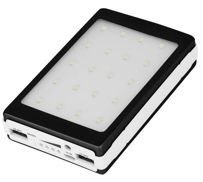 Набір для складання Power BANK під 5x18650 акумулятори із сонячною панеллю та світлодіодним світильником (без АКБ) - Фото 2 Набір для складання Power BANK під 5x18650 акумулятори із сонячною панеллю та світлодіодним світильником (без АКБ) - зображення 2