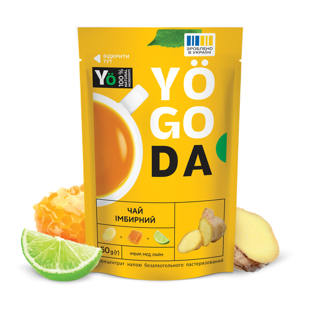 Чай «Імбирний» YOGODA З медом 12шт х 50г ШоуБокс 002857 - зображення 4