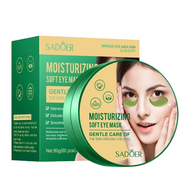 Патчи для кожи вокруг глаз увлажняющие Sadoer Moisturizing Soft Eye Mask, 60 шт - Фото 2 Патчи для кожи вокруг глаз увлажняющие Sadoer Moisturizing Soft Eye Mask, 60 шт - изображение 2