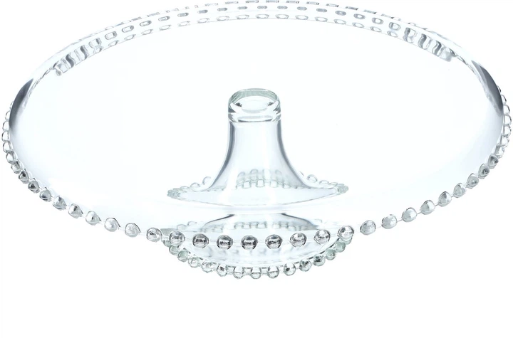 Patera na tort Kadax na nóżce szklana różowa 32 cm (5903699493922) - obraz 4