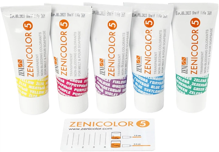 Zestaw farb Zenicolor do mydła 5 x 30 g (8588005922531) - obraz 2