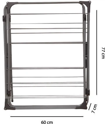 Сушарка для білизни Vilde 568003 металева вертикальна 61 x 58 x 136 см Чорна (5904316471927) - зображення 5