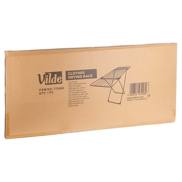 Сушарка для білизни Vilde 779068 металева XXL 108-182 см Чорна (5904316472269) - зображення 10