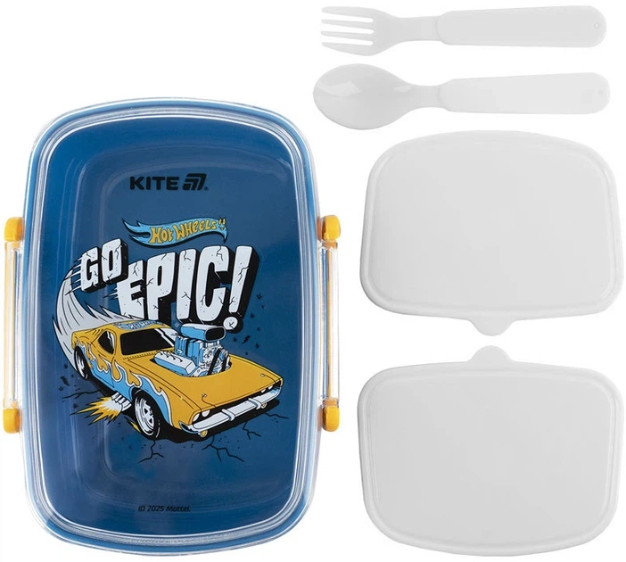 Ланчбокс 750 мл з розділювачем Hot Wheels HW25-181 Kite - изображение 2