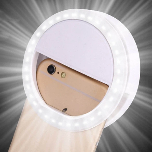 Селфі-кільце з LED підсвіткою та прищепкою UFT Selfie Ring UFT MP01 White (uftmp01) - Фото 4 Селфі-кільце з LED підсвіткою та прищепкою UFT Selfie Ring UFT MP01 White (uftmp01) - зображення 4