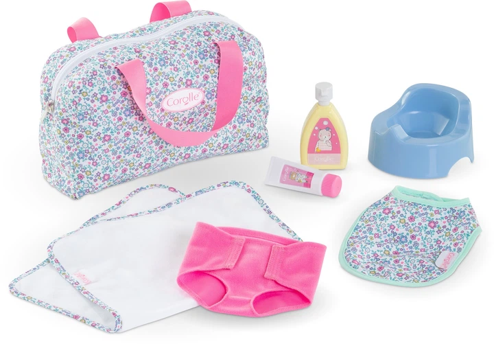 Набір для догляду за ляльками Corolle Diaper Accessories Flowers 9000141810 (4062013141817) - зображення 2