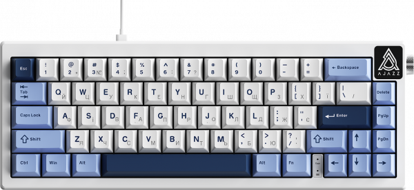 Провідна механічна клавіатура Ajazz ak650 Sea Salt switches Blue White Blue (ak650-ss-bwb) - Фото 1 Провідна механічна клавіатура Ajazz ak650 Sea Salt switches Blue White Blue (ak650-ss-bwb) - зображення 1