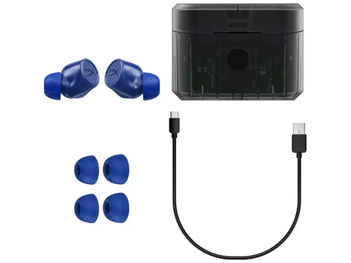 Навушники TWS HyperX Cirro Buds Pro Blue (727A6AA) - Фото 6 Навушники TWS HyperX Cirro Buds Pro Blue (727A6AA) - изображение 6