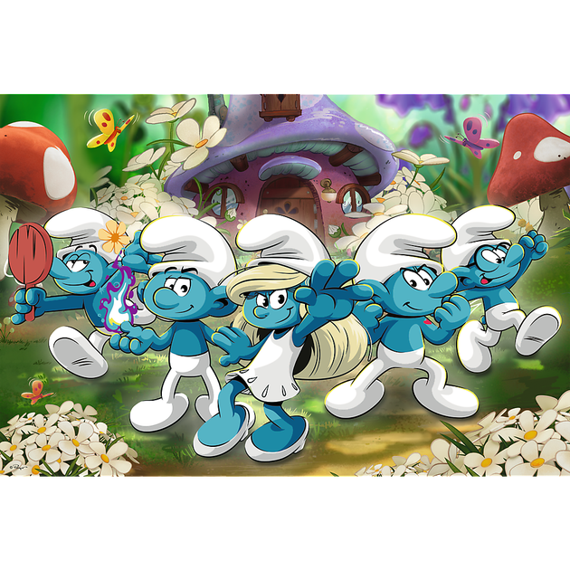 Пазли Trefl The Smurfs Зустріч зі смурфами 100 елементів 16487 (5900511164879) - зображення 3