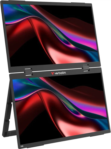Монітор 15.6″ Verbatim Dual Portable Monitor (0023942324034) - зображення 3