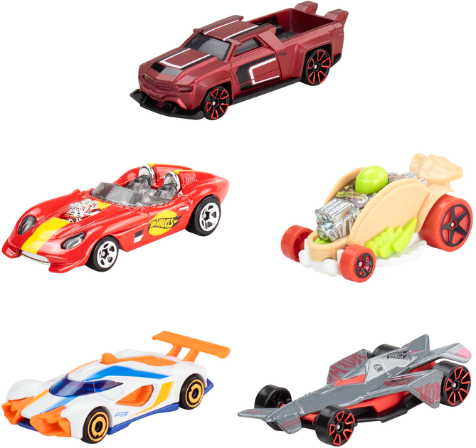 Zestaw samochodów Hot Wheels Let's Race 5 szt. (10194735288707) - obraz 2