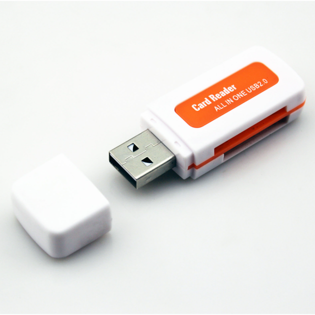 Перехідник накопичувача Lucom USB2.0 A-CardReader 4-in-1 4xSlot білий(62.09.8519) - Фото 1 Перехідник накопичувача Lucom USB2.0 A-CardReader 4-in-1 4xSlot білий(62.09.8519) - изображение 1
