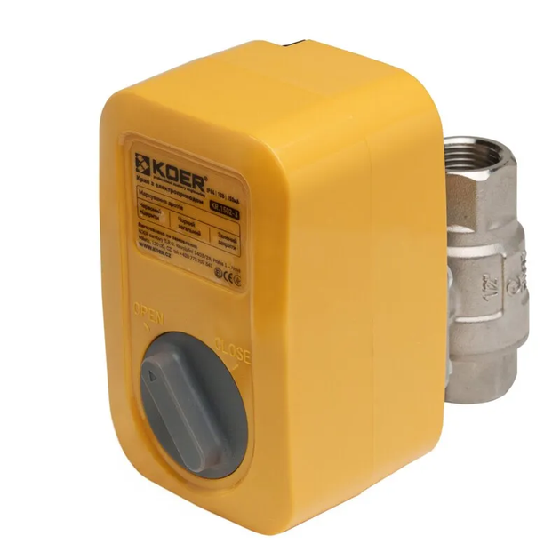 Кран 1/2" с электроприводом Koer KR.S1502-3 12В SUS (KR5568) - Фото 1 Кран 1/2" с электроприводом Koer KR.S1502-3 12В SUS (KR5568) - изображение 1