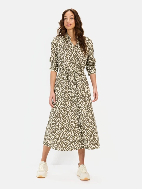 Платье-рубашка миди осеннее женское Camel Active Dress 391600-5S62-94 L Хаки/Белый (4064478946488) - Фото 1 Платье-рубашка миди осеннее женское Camel Active Dress 391600-5S62-94 L Хаки/Белый (4064478946488) - изображение 1