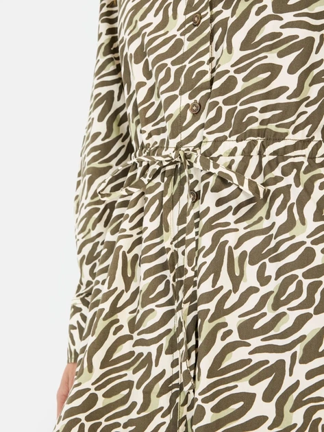 Платье-рубашка миди осеннее женское Camel Active Dress 391600-5S62-94 L Хаки/Белый (4064478946488) - Фото 4 Платье-рубашка миди осеннее женское Camel Active Dress 391600-5S62-94 L Хаки/Белый (4064478946488) - изображение 4