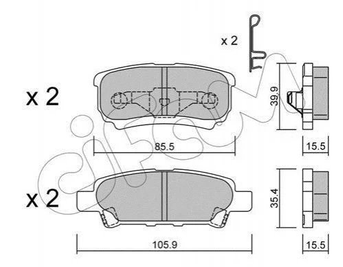 Колодки гальмівні дискові, комплект CIFAM 8227370 Dodge Caliber, Avenger; Mitsubishi Outlander, Lancer; Chrysler Sebring; Jeep Compass, Patriot MZ690569, 05191271AA, 05191271AC - Фото 1 Колодки гальмівні дискові, комплект CIFAM 8227370 Dodge Caliber, Avenger; Mitsubishi Outlander, Lancer; Chrysler Sebring; Jeep Compass, Patriot MZ690569, 05191271AA, 05191271AC - зображення 1