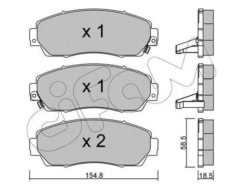 Комплект гальмівних колодок, дисковий гальмо CIFAM 8229030 Honda CR-V 45022SHJA50, 45022SHJA00 - Фото 1 Комплект гальмівних колодок, дисковий гальмо CIFAM 8229030 Honda CR-V 45022SHJA50, 45022SHJA00 - зображення 1