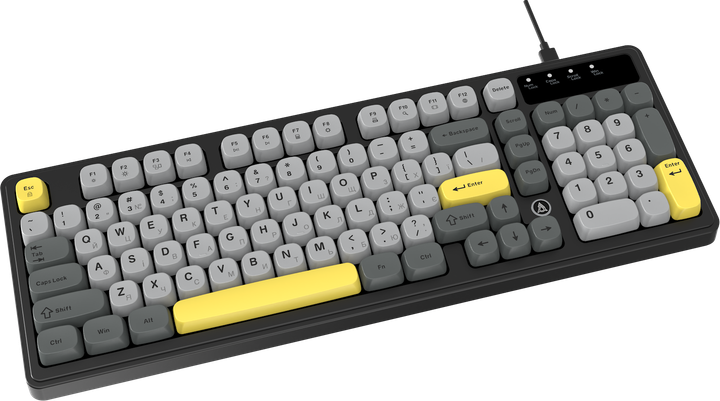 Клавиатура проводная Ajazz AF98 USB Black-Grey-Yellow (AF98-BGY) - изображение 5