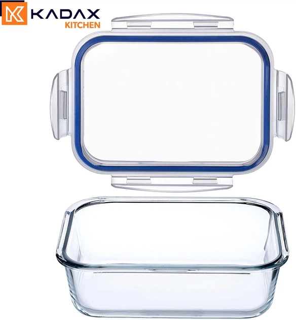 Zestaw pojemników na żywność Kadax szklane z pokrywkami i uszczelkami 4 szt (5903699483206) - obraz 5