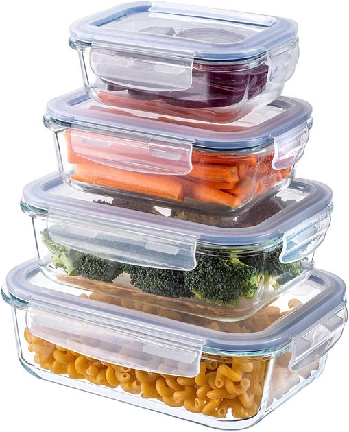 Zestaw pojemników na żywność Kadax szklane z pokrywkami i uszczelkami 4 szt (5903699483206) - obraz 10