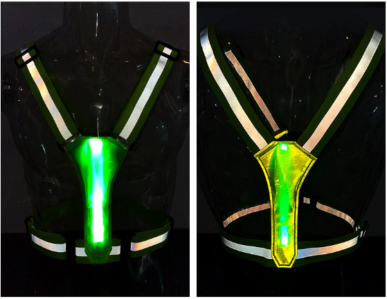 LED світловідбиваючий жилет з підсвіткою USB (для бігу, спорту, велосипеда, роботи), Green - зображення 4