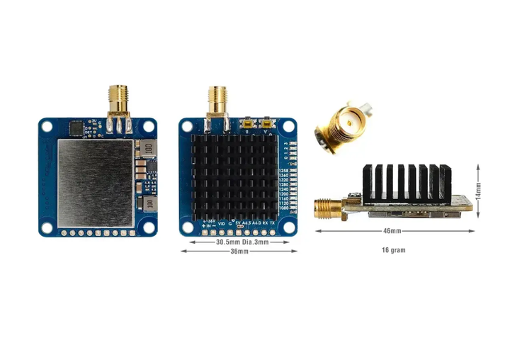 Видеопередатчик MATEK 2W VTX 1G3TE V2 9CH 1.2-1.3GHz - Фото 3 Видеопередатчик MATEK 2W VTX 1G3TE V2 9CH 1.2-1.3GHz - изображение 3