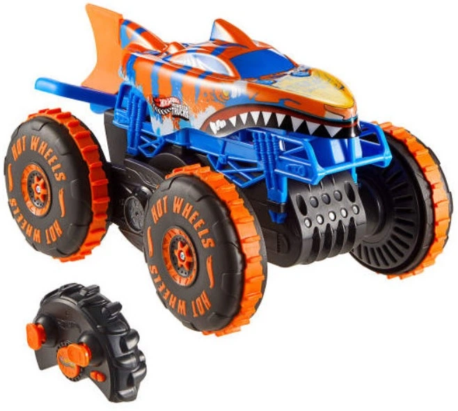 Pojazd zdalnie sterowany Mattel Hot Wheels Monster Trucks Tiger Shark 1:15 (194735304097) - obraz 2