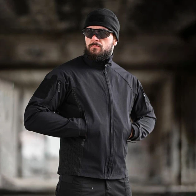 Куртка Yinren Hunter FZ Gen II SoftShell утеплена Флісом L чорна - Фото 3 Куртка Yinren Hunter FZ Gen II SoftShell утеплена Флісом L чорна - изображение 3