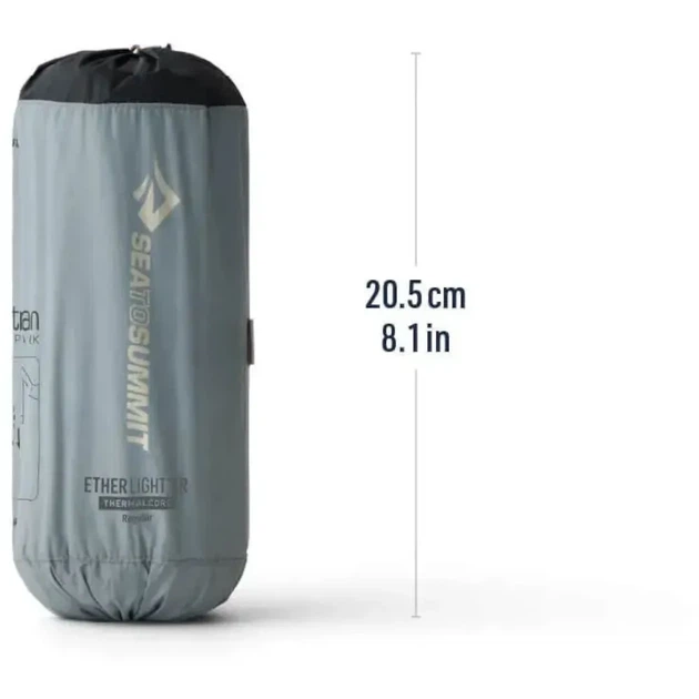Надувной туристический коврик Sea to Summit Ether Light XR Insulated ASC Mat Regular Dark Grey (100080604) - Фото 3 Надувной туристический коврик Sea to Summit Ether Light XR Insulated ASC Mat Regular Dark Grey (100080604) - изображение 3