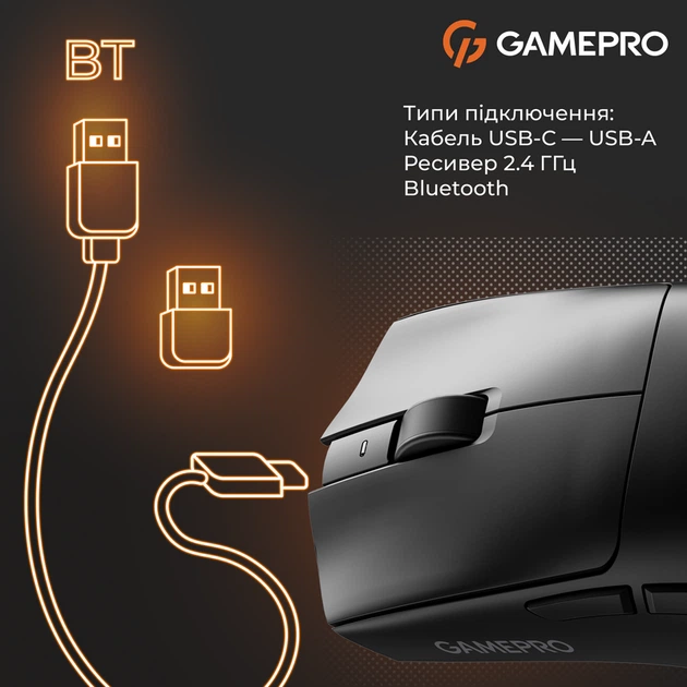 Бездротова ігрова миша GamePro Genesis Wizard (GM160B) - зображення 10