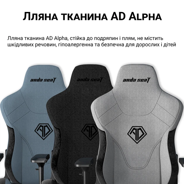 Крісло ігрове Anda Seat T-Pro 2 Blue/Black Size XL - зображення 12