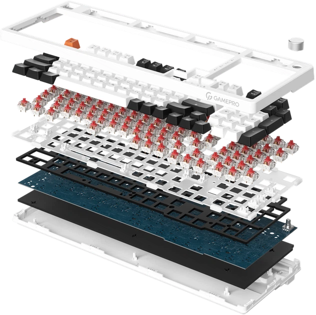 Дротова механічна клавіатура GamePro MK170B (Red) з Hot-Swap RGB Black - зображення 2