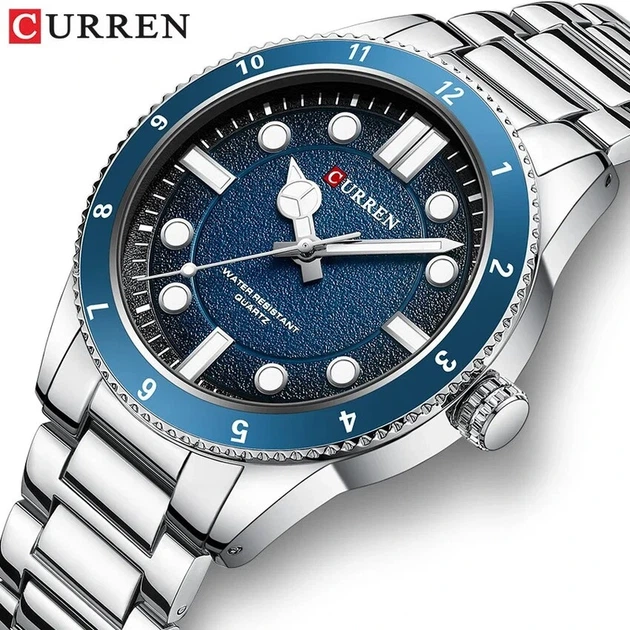 Наручний годинник Curren 8450 Silver-Blue - изображение 2