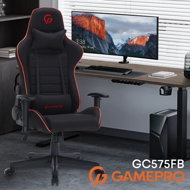 Крісло ігрове GamePro GC575FB Fabric Black&Red - изображение 11