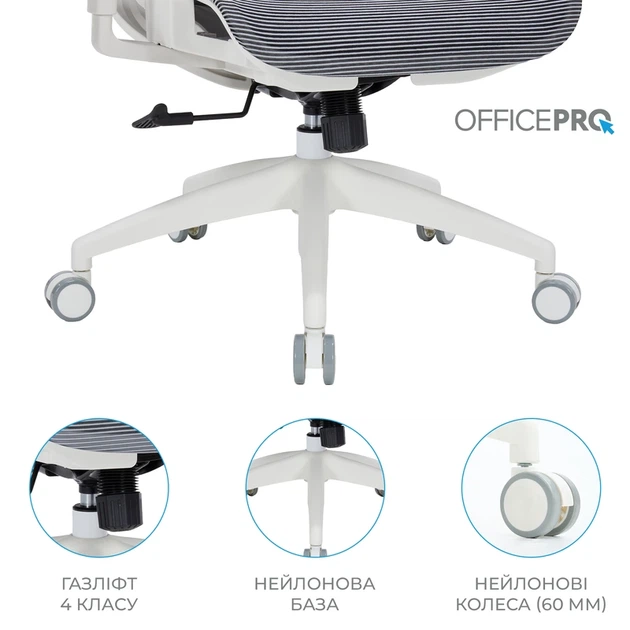 Крісло офісне OfficePro Balance OC620-W-DG-DG - Фото 15 Крісло офісне OfficePro Balance OC620-W-DG-DG - зображення 15