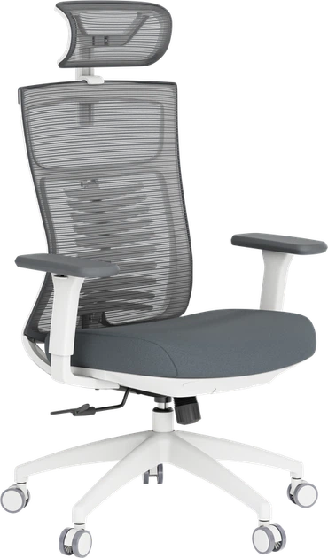 Крісло офісне OfficePro Balance OC550-W-DG-DG - зображення 6